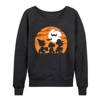 Женский легкий свитшот из френч терри Peanuts Trick Or Treat Licensed Character, цвет Heather Charcoal