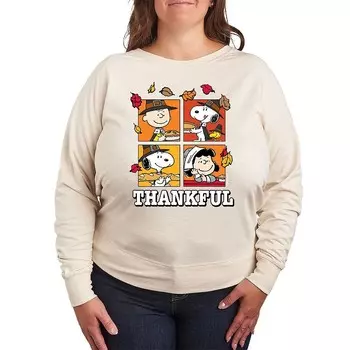 Женский легкий свитшот из френч терри Peanuts благодарен Licensed Character, бежевый