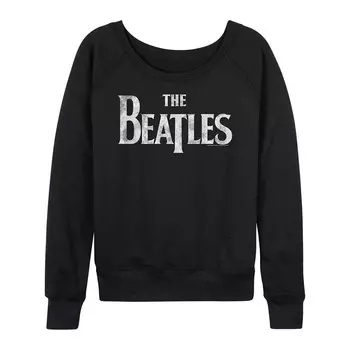 Женский легкий свитшот из френч терри с логотипом The Beatles Licensed Character, черный