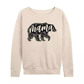 Женский легкий свитшот из френч терри с цветочным принтом Mama Bear Licensed Character, цвет Birch