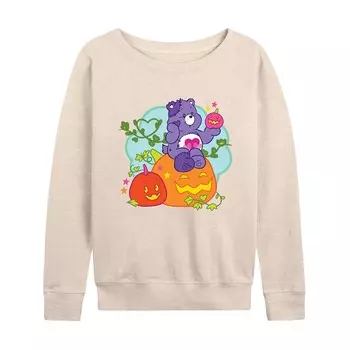 Женский легкий свитшот из френч-терри с тыквой и мишками Care Bears Halloween Licensed Character, бежевый