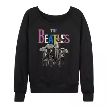 Женский легкий свитшот из френч терри The Beatles Umbrella Rainbow Licensed Character, черный