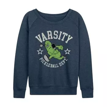 Женский легкий свитшот из френч терри Varsity Pickleball Dept. Licensed Character, цвет Heather Blue