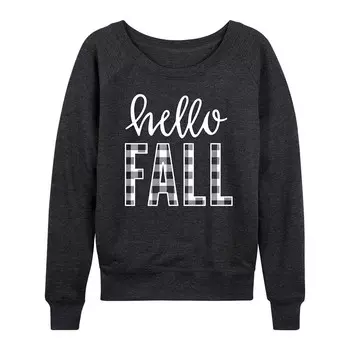 Женский легкий свитшот из френч терри в клетку Hello Fall Licensed Character, цвет Heather Charcoal