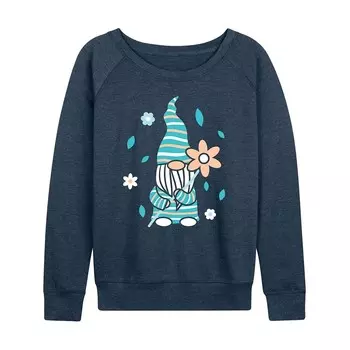Женский легкий свитшот из френч терри в скандинавском стиле Garden Gnome Licensed Character, цвет Heather Indigo