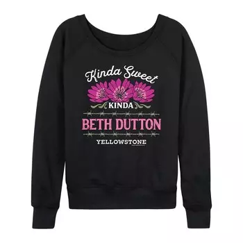 Женский легкий свитшот из френч-терри Yellowstone Kinda Beth Dutton Licensed Character, черный