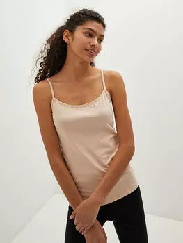 Женский майка с прямым ремешком и U-образным вырезом LCW Dream