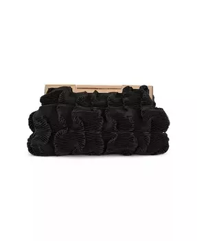 Женский мини-клатч из атласа со складками Chloe Jewel Badgley Mischka, красный