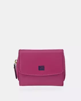 Женский мини-кошелек Guy Laroche из кожи наппа оранжевого/зеленого цвета, фуксия