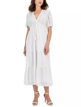 Женский многоярусный сарафан из полиэстера Taylor, белый