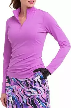 Женский многослойный топ Ep New York с длинным рукавом и молнией 1/4, УФ-лучей