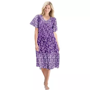 Женский многоуровневый шезлонг с принтом «Только необходимое» больших размеров Only Necessities, цвет Plum Burst Floral