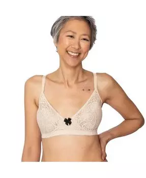 Женский мягкий кружевной бюстгальтер без косточек Gloria AnaOno, тан/бежевый