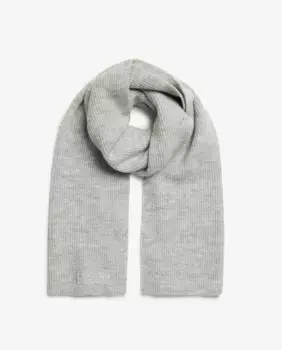 Женский мягкий вязаный шарф в рубчик Superdry, серый
