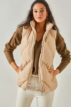 Женский надувной жилет с каменным карманом и шнурком Olalook, серый