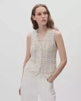 Женский нарядный вязаный жилет Simorra, цвет Crudo