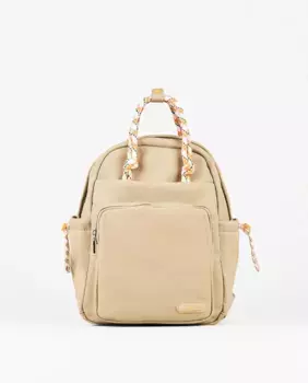 Женский нейлоновый рюкзак с веревочной ручкой бежевого цвета PACOMARTINEZ, бежевый