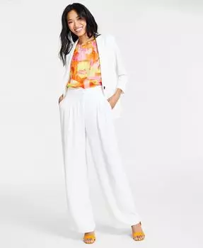 Женский непринужденный саржевый пиджак с рукавами 3/4 CeCe, белый