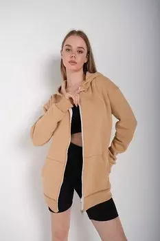 Женский норковый спортивный кардиган на молнии 000 Trendseninle