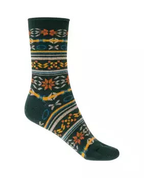 Женский носок с каймой и манжетой-роле Punto Blanco, зеленый