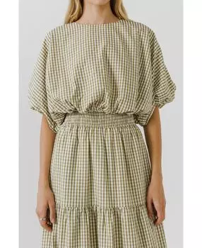 Женский объемный укороченный топ English Factory