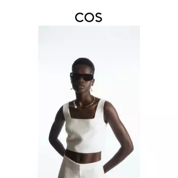 Женский облегающий бюстгальтер Cos с квадратным вырезом, белый