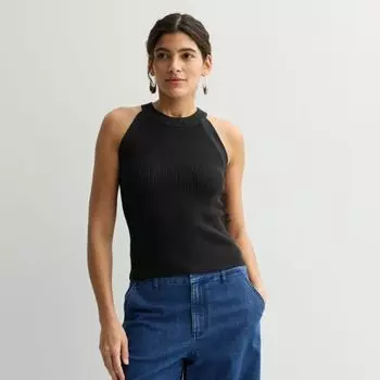 Женский облегающий свитер с высоким воротником Nine West, черный