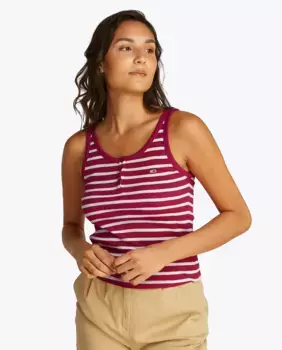 Женский облегающий топ без рукавов Tommy Jeans, фуксия