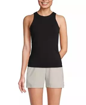 Женский облегающий топ-топ Lands' End, черный