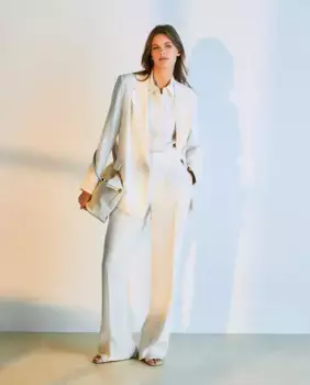 Женский однотонный блейзер Woman El Corte Ingls, цвет 120 Crudo