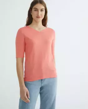 Женский однотонный джерси с рукавами до локтя Zermatt, оранжевый