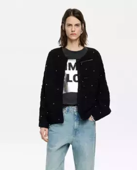 Женский однотонный кардиган с рукавами «летучая мышь» Bimba y Lola, черный