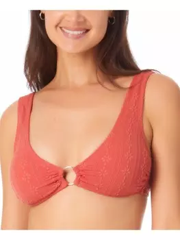 Женский однотонный купальник бикини с вышивкой California Waves, коралл