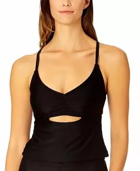 Женский однотонный купальник танкини с вырезом Coppersuit, черный