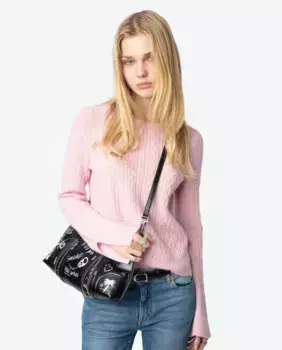 Женский однотонный свитер Jonasson из 100% кашемира Zadig & Voltaire, розовый