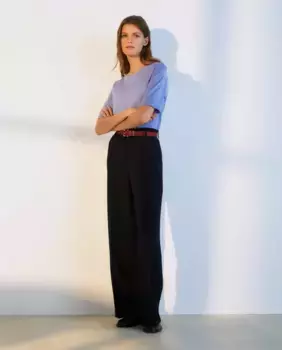 Женский однотонный свитер с круглым вырезом Woman El Corte Ingls, индиго