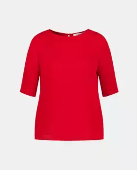 Женский однотонный топ с коротким рукавом Woman El Corte Ingls, красный