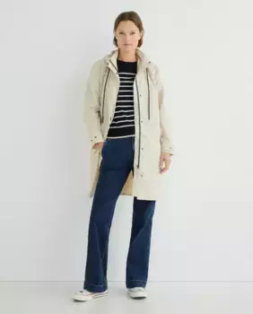 Женский однотонный тренч с капюшоном Zermatt, бежевый