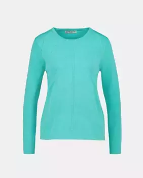 Женский однотонный жаккардовый свитер, длинные рукава Zermatt, зеленый