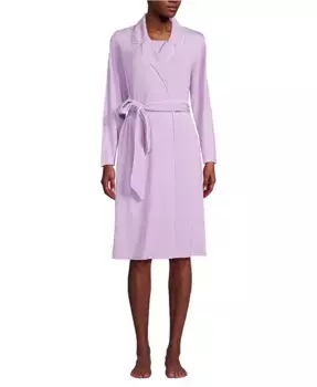 Женский охлаждающий халат с кантом Lands' End, фиолетовый