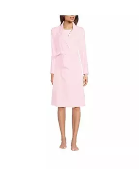 Женский охлаждающий халат с окантовкой Lands' End, розовый