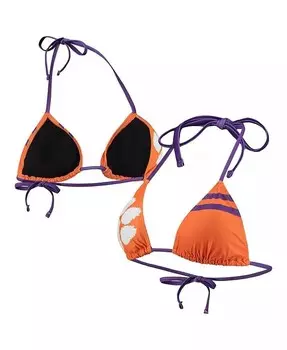 Женский оранжевый бикини-топ Clemson Tigers Wordmark Foco, оранжевый