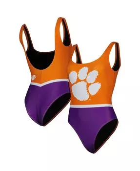 Женский оранжевый цельный купальный костюм Clemson Tigers FOCO