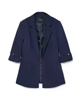 Женский открытый блейзер с закатанными рукавами Vero Moda, тёмно-синий
