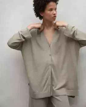 Женский оверсайз свитер из вязаной ткани Ecoalf, темно-зеленый