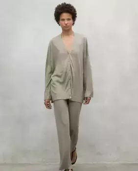 Женский оверсайз свитер из вязаной ткани Ecoalf, цвет Kaki