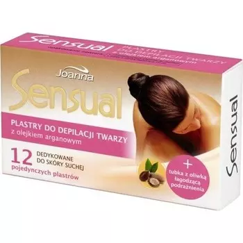 Женский парфюм для волос Joanna - Sensual Plastry Do Depilacji Twarzy Olejek Arganowy 12szt + Oliwka Agodzaca