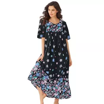 Женский передний шезлонг размера плюс с нагрудником только первой необходимости Only Necessities, цвет Black Blossoms