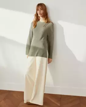 Женский перламутровый вязаный свитер Southern Cotton, зеленый