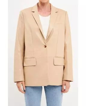 Женский пиджак из искусственной кожи endless rose